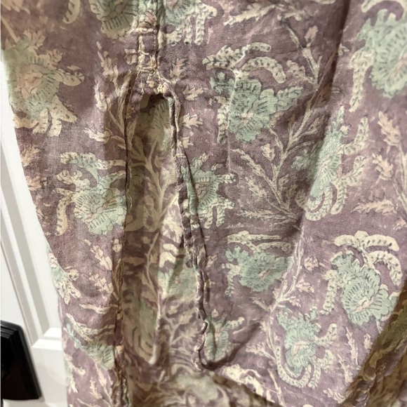 Magnolia Pearl Cordelia Night Shirt Cotton Gauze Block Print Top - Picture 4 of 7